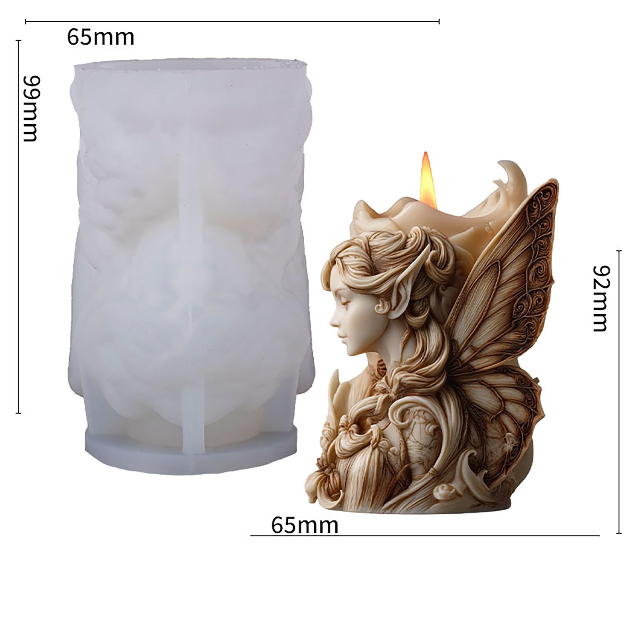Succulent Flower Silicone Wave Spiral Candle Mold - Silicone Resin Casting Molds for Candle & Resin & Soap Craft Supplies