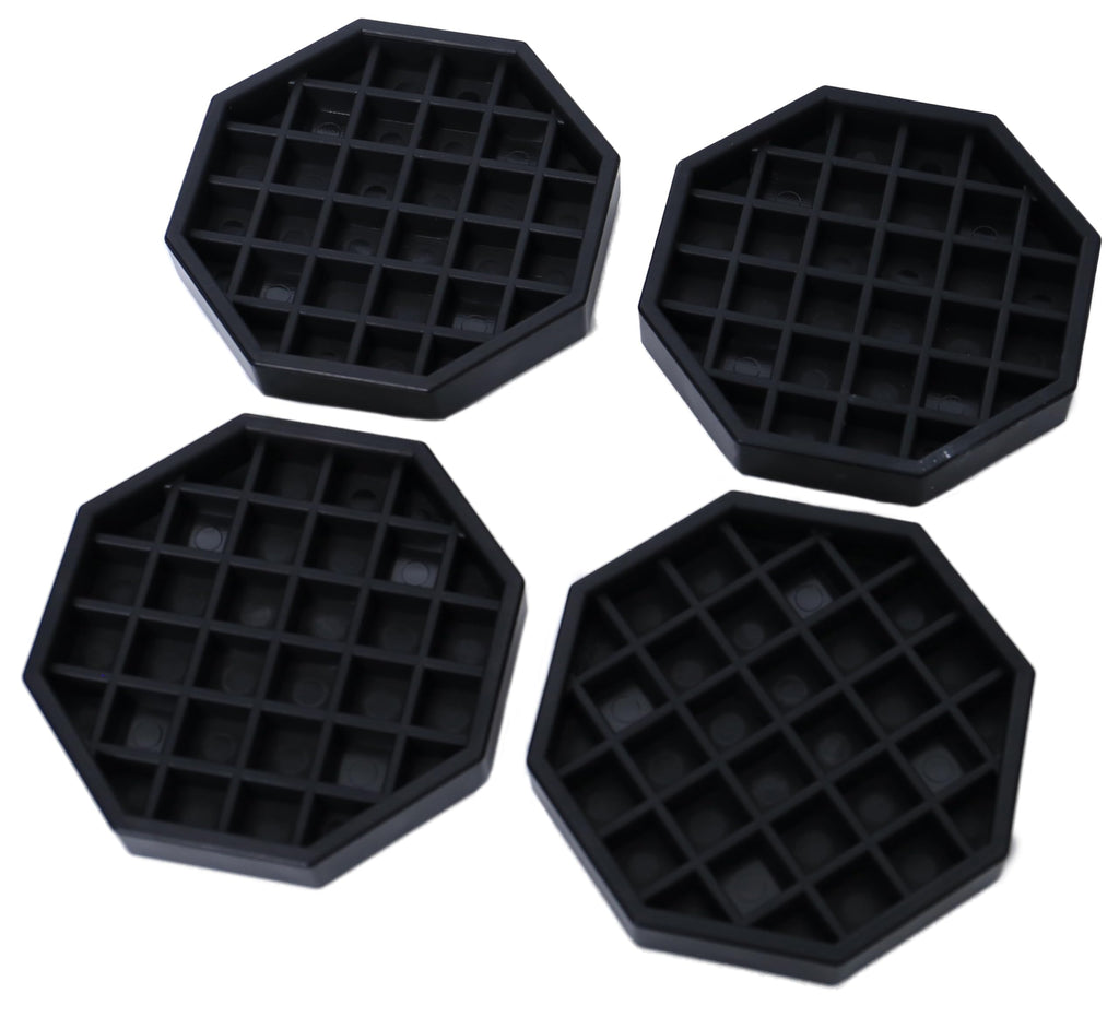 Drip Tray 4" Octagon Countertop Beverage Dispenser Cup Drip Catcher - for Coffee & Drink Dispenser Bar by kitchentoolz - Pack of 4