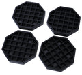 Drip Tray 4" Octagon Countertop Beverage Dispenser Cup Drip Catcher - for Coffee & Drink Dispenser Bar by kitchentoolz - Pack of 4