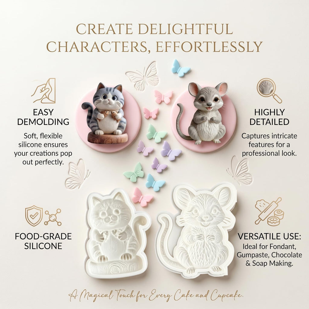1 Pc Funny Chicken Butt Fondant Mold 3D Bending Chicken Candy Silicone Mold for Cake Decorating, Chocolate, Cupcake Toppers, Resin, Soap, Epoxy, Clay, Plaster, Farm Animal DIY Crafts