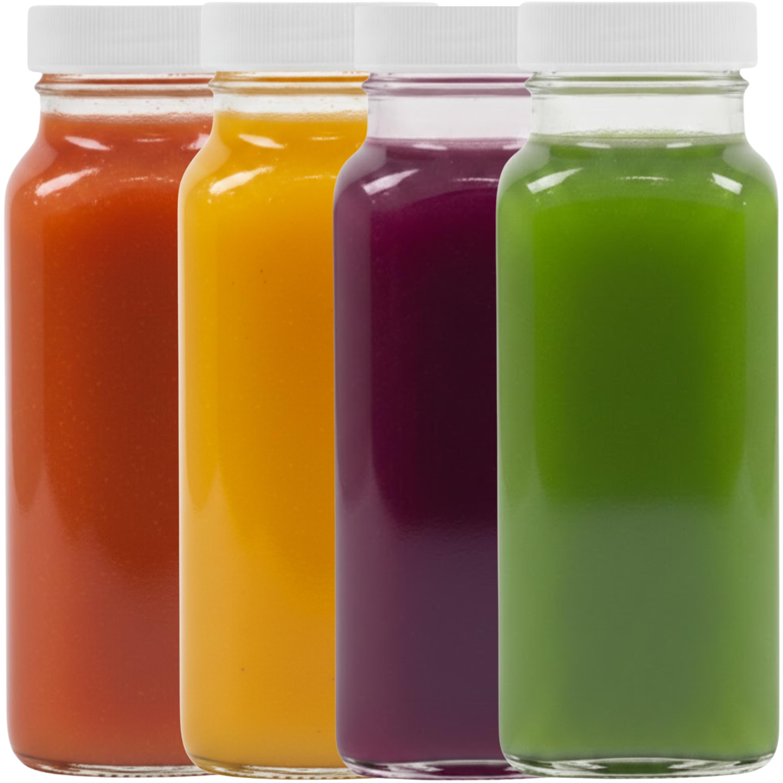 kitchentoolz 16 oz Glass Milk Bottle with Lid - Glass Jars with Airtight Lid used for Milk Container, Yogurt, Smoothies, Juice, Kefir, & Water -2 Pack 16 oz Glass Bottles with Lids