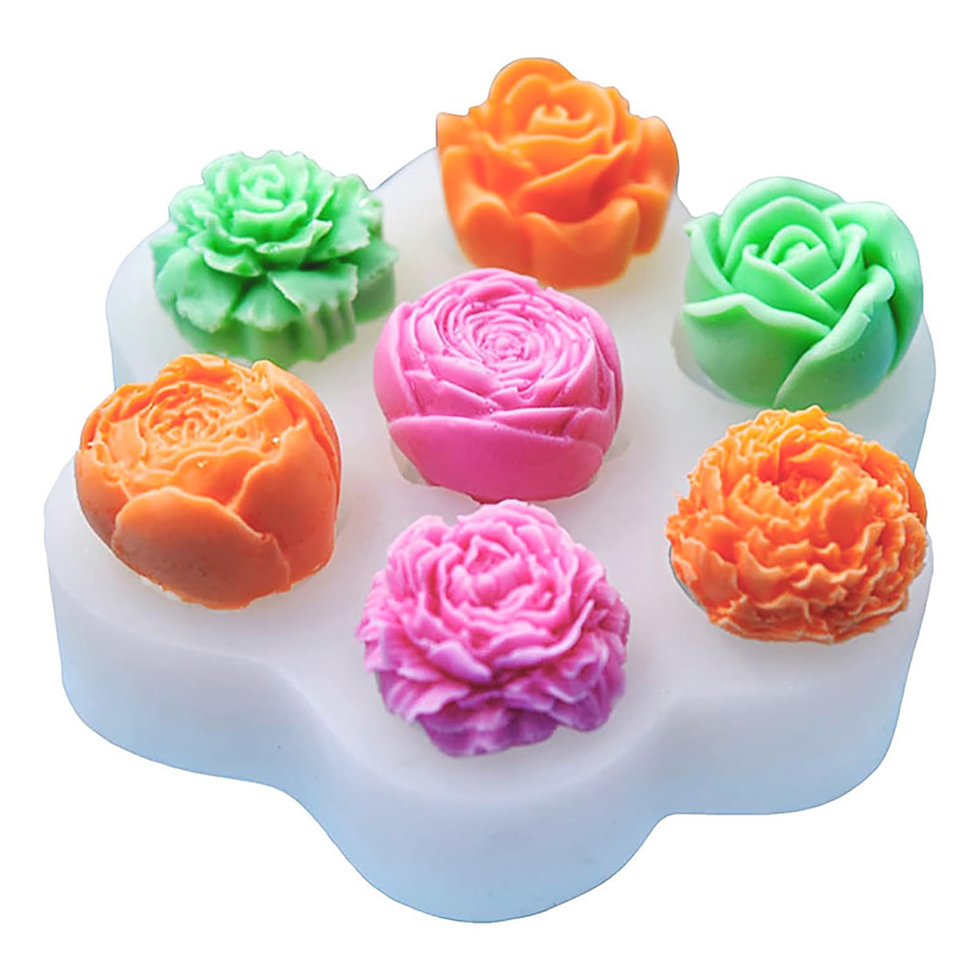Flower Animal Cylinder Molds Silicone Wave Spiral Candle Mold - Silicone Resin Casting Molds for Candle & Resin & Soap Craft Supplies