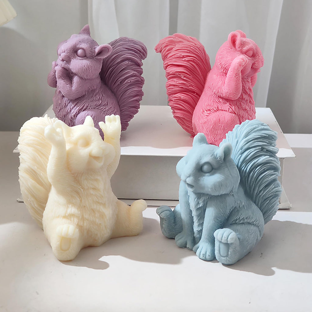 Animal & Owl Resin & Silicone Candle Mold Set - 3D Animal Mold for Home Decor & Candle Making