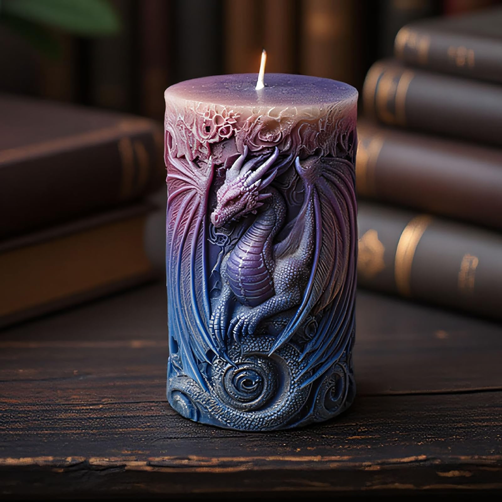 Succulent Flower Silicone Wave Spiral Candle Mold - Silicone Resin Casting Molds for Candle & Resin & Soap Craft Supplies