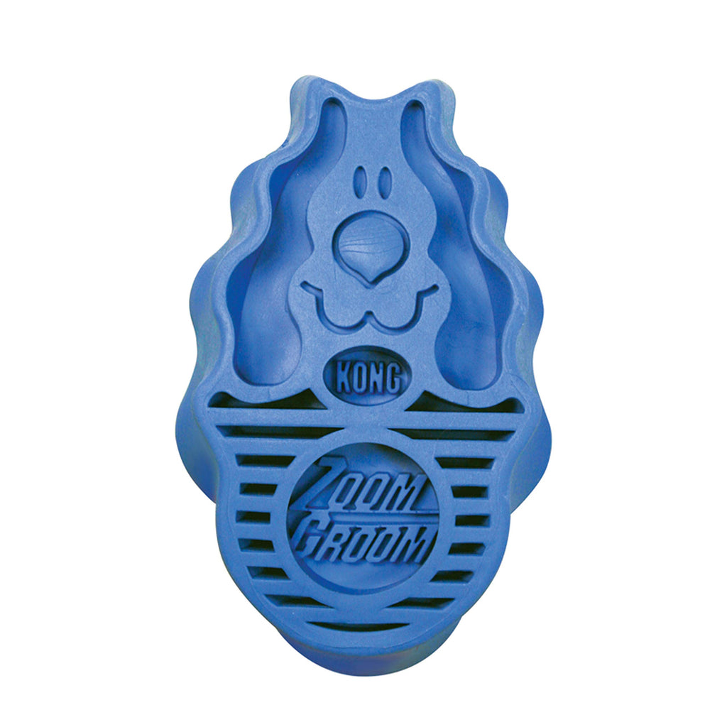 KONG - ZoomGroom - Dog Brush for Grooming and Shampooing - Red Brush for Large Dogs