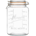 kitchentoolz 1 Gallon Glass Jar with Hinged Clamp-Top Lid – Premium Locking Mason Jar – Airtight Rubber Gasket, Wide Mouth – For Canning, Pickling, Fermenting – Measurement Markings – 1 Pack