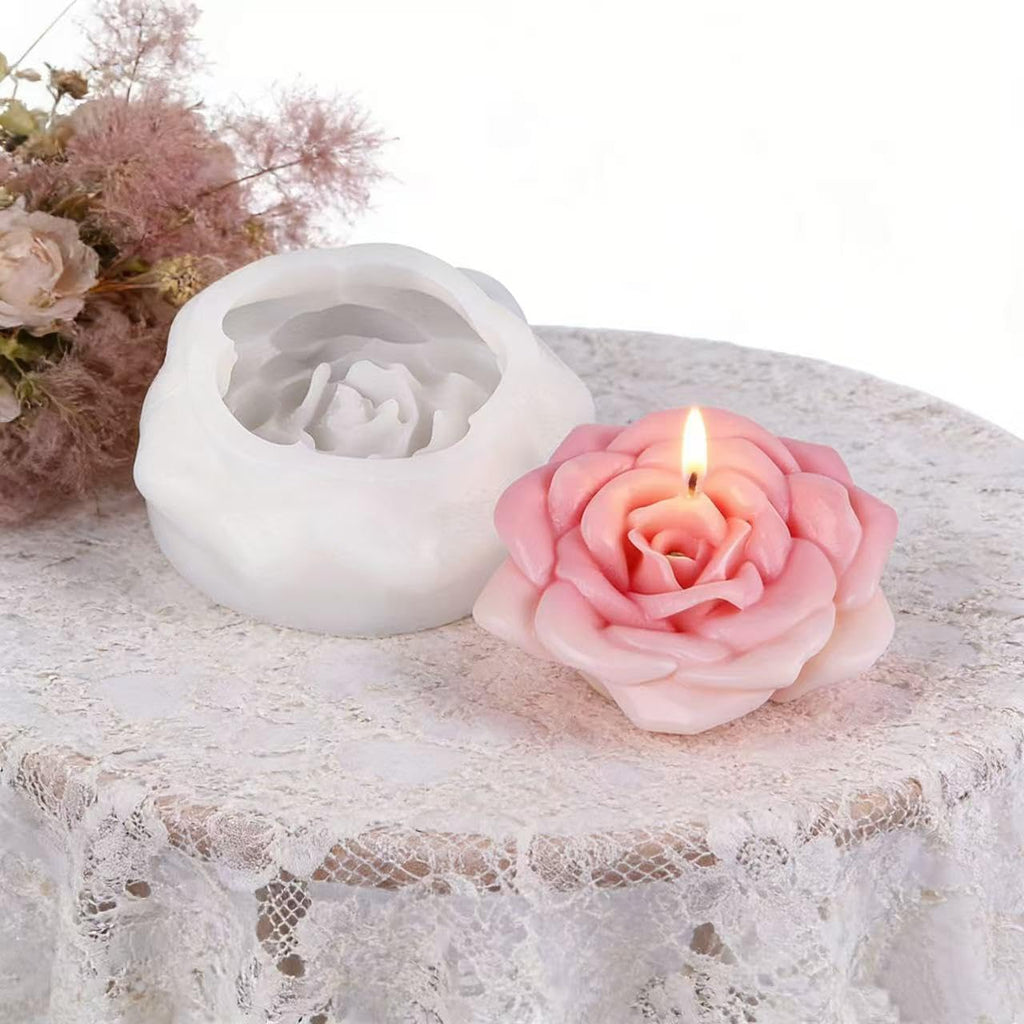 Flower Succulent Tulip Rose Cylinder Molds Silicone Wave Spiral Candle Mold - Silicone Resin Casting Molds for Candle & Resin & Soap Craft Supplies