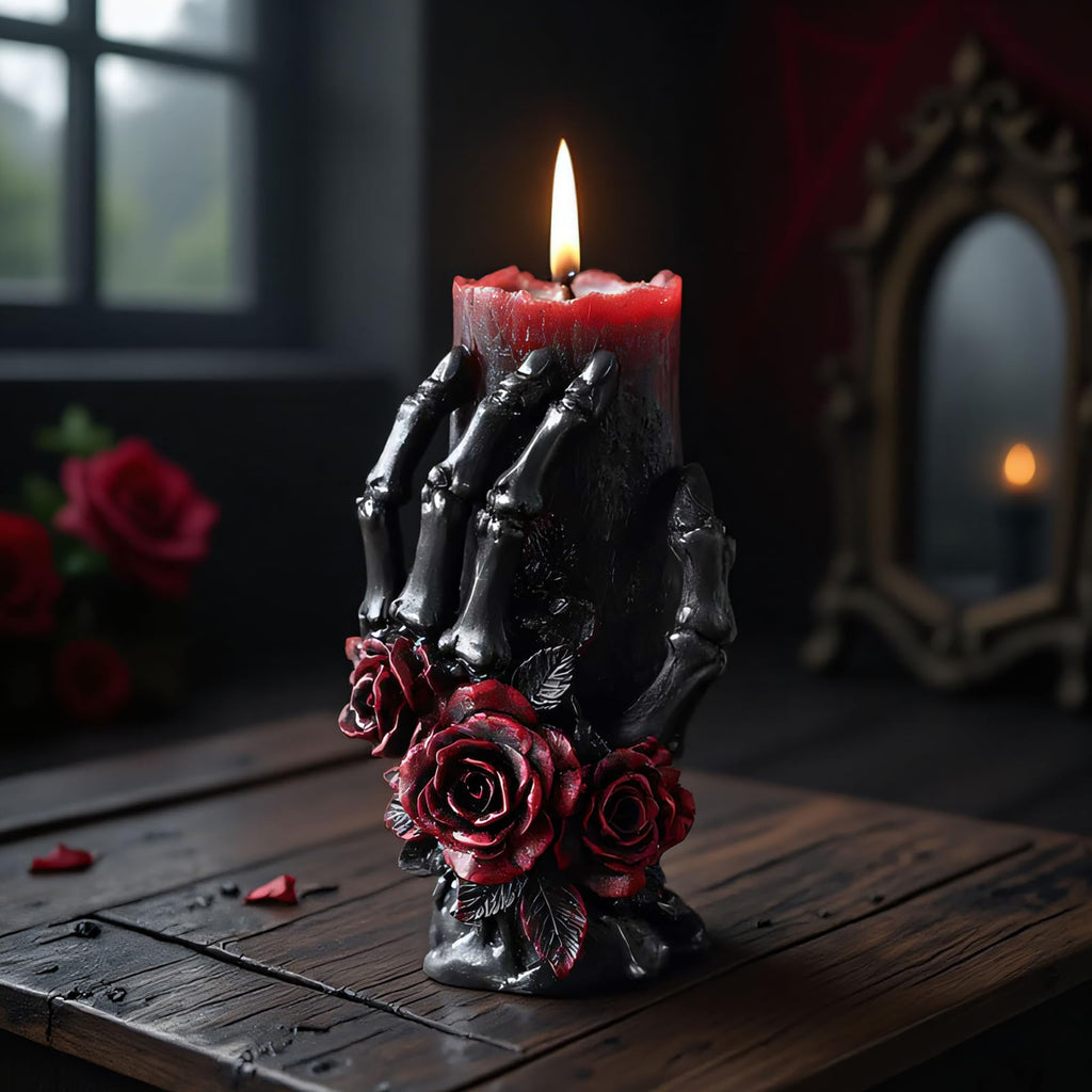 Halloween Skull Hand Ghost Cylinder Molds Silicone Wave Spiral Candle Mold - Silicone Resin Casting Molds for Candle & Resin & Soap Craft Supplies