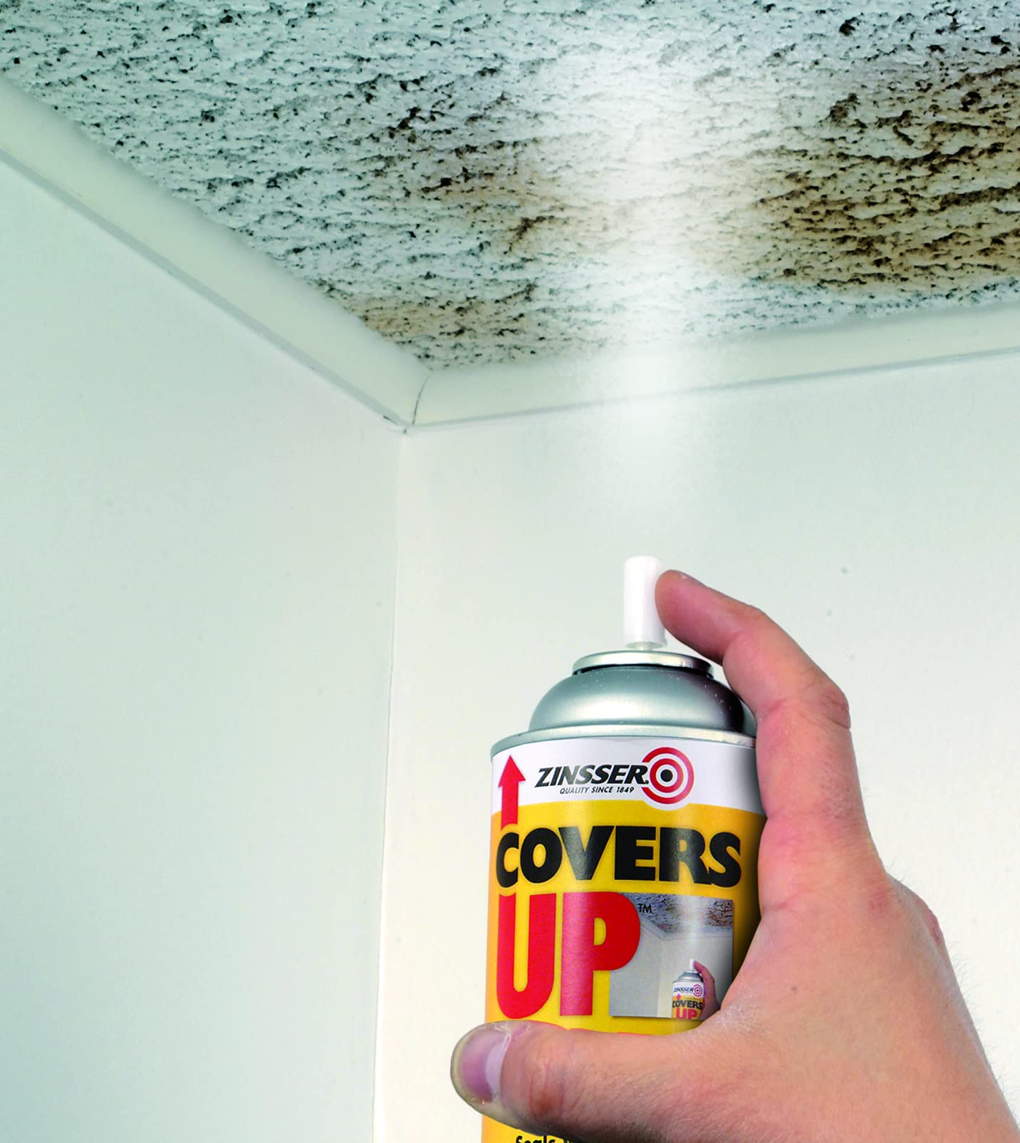 Zinnser 03688 Covers Up Stain Sealing Ceiling Paint, White
