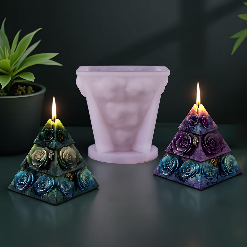 Flower Succulent Tulip Rose Cylinder Molds Silicone Wave Spiral Candle Mold - Silicone Resin Casting Molds for Candle & Resin & Soap Craft Supplies
