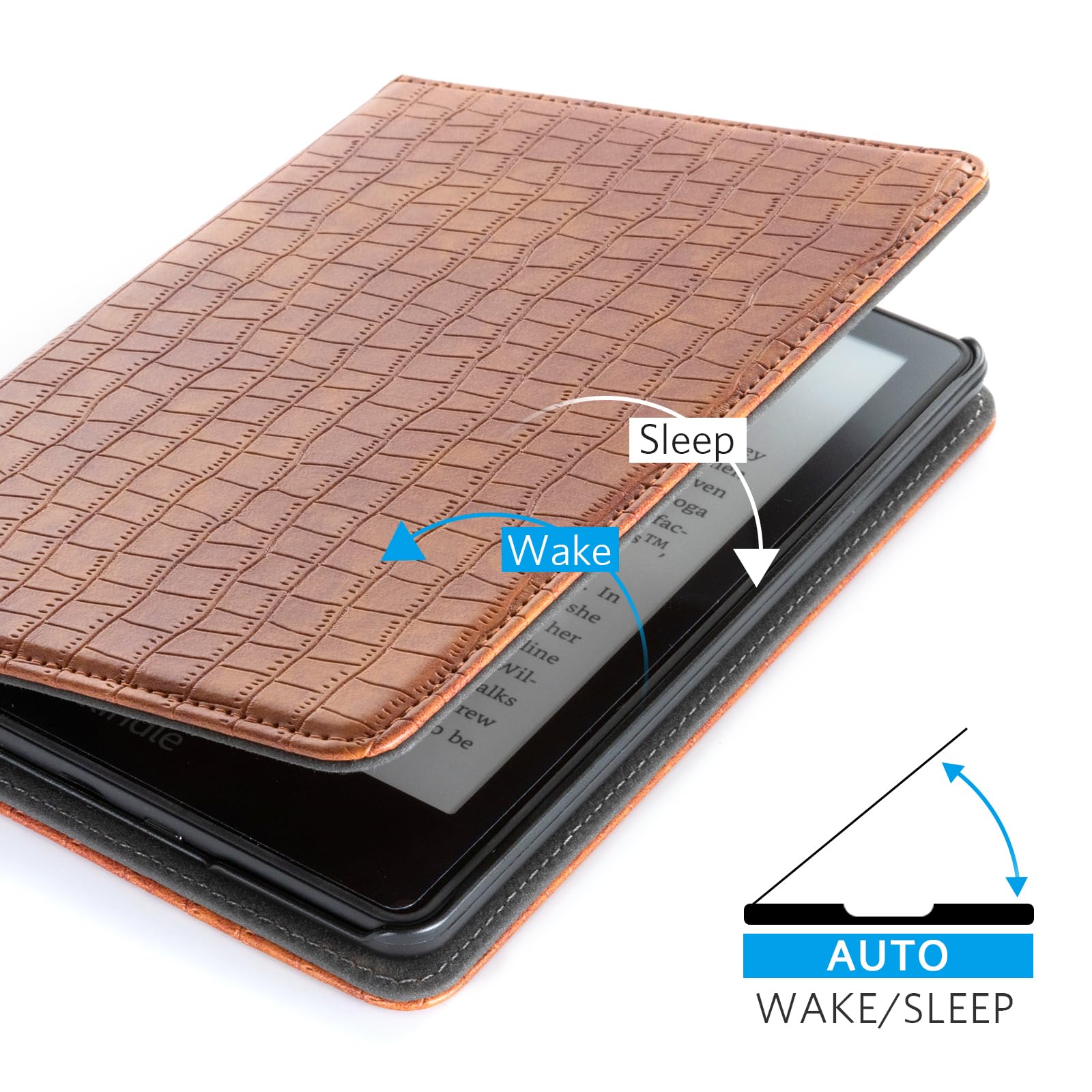 CoBak Case with Stand for Kindle Paperwhite 12th Gen 2024 Released (7") & Kindle Colorsoft Signature Edition - Durable PU Leather Cover with Auto Sleep Wake, Card Slot, Hand Strap Feature, Sage Green