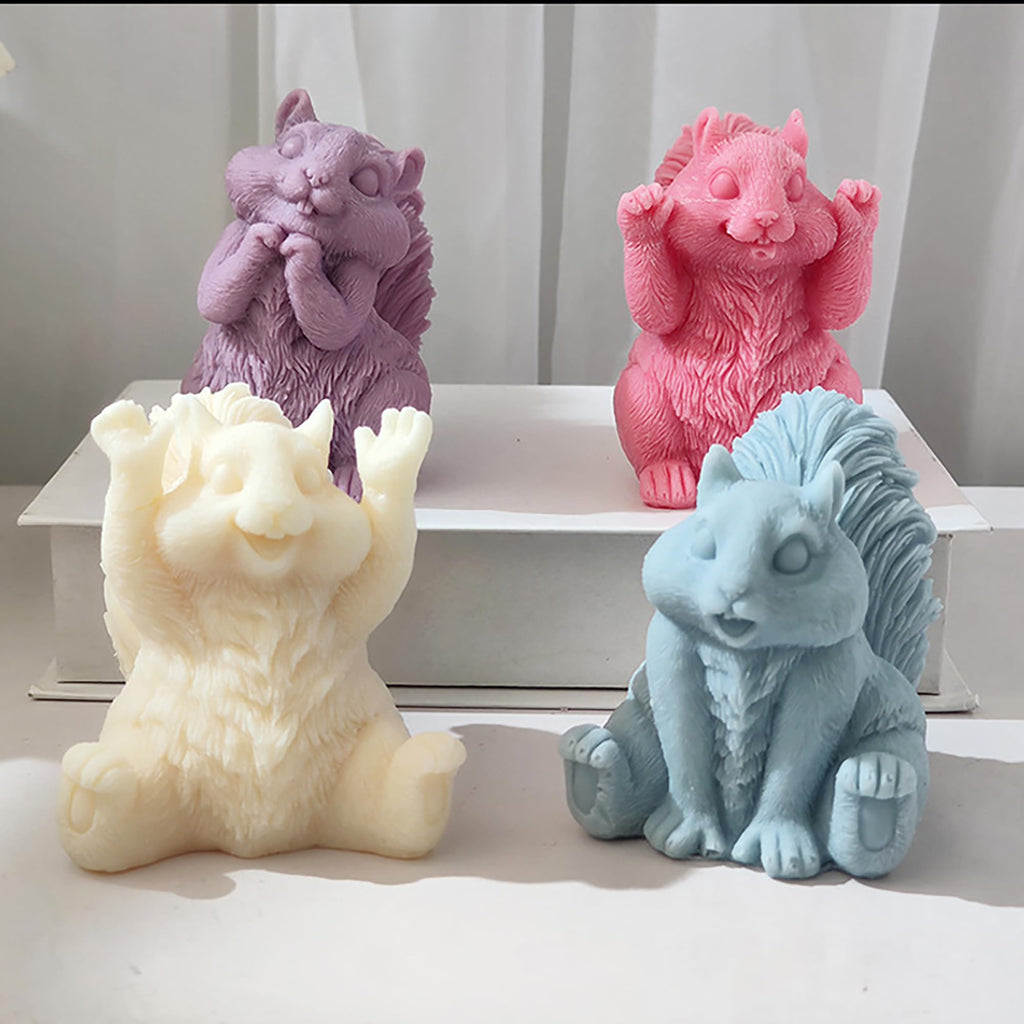 Animal & Owl Resin & Silicone Candle Mold Set - 3D Animal Mold for Home Decor & Candle Making