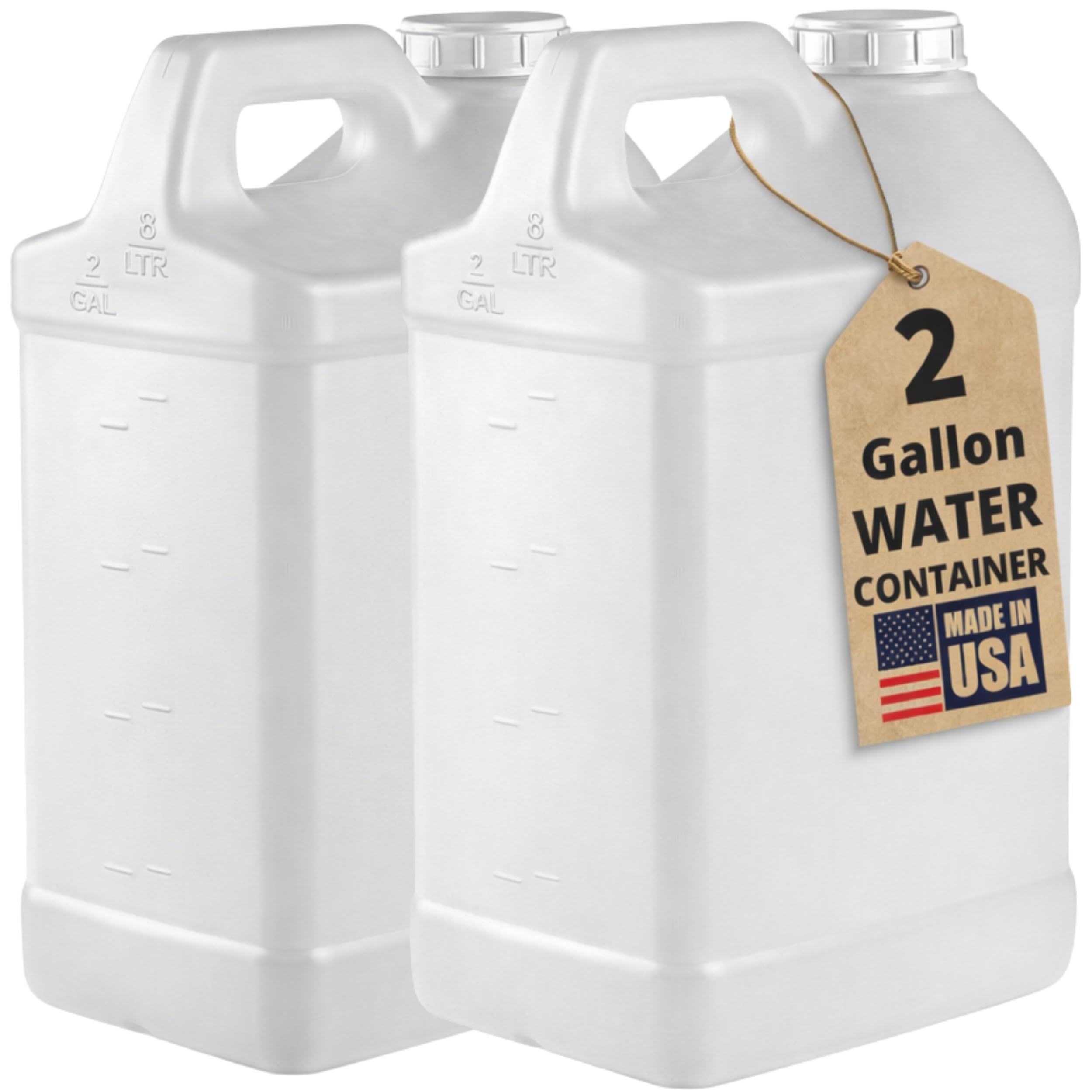 kitchentoolz 2.5 Gallon Water Jug – Water Container Heavy-Duty HDPE Carboy for Automotive Used Oil Container & Liquid Storage – 10 Liter Water Jugs with Secure Lid – Made in USA