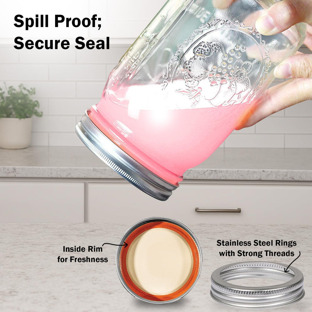 Ball Regular Mouth Mason Jars 32 oz. (12 Pack) - Quart Size Jars with Airtight Lids and Bands for Canning, Fermenting, Pickling, Meal Prep or DIY Decors and Projects Bundled with Peaknip Jar Opener