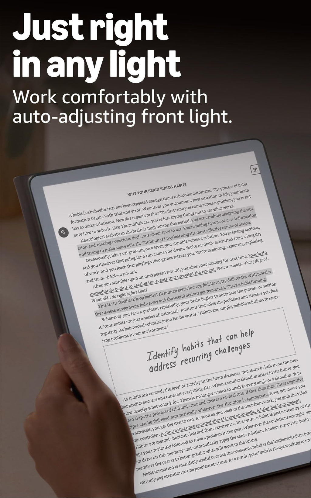 Amazon Kindle Scribe 32GB (newest model) — 11” paper-like display with front light — Thinner, lighter, faster — Write in notebooks, documents, and books. Includes Premium Pen - Graphite