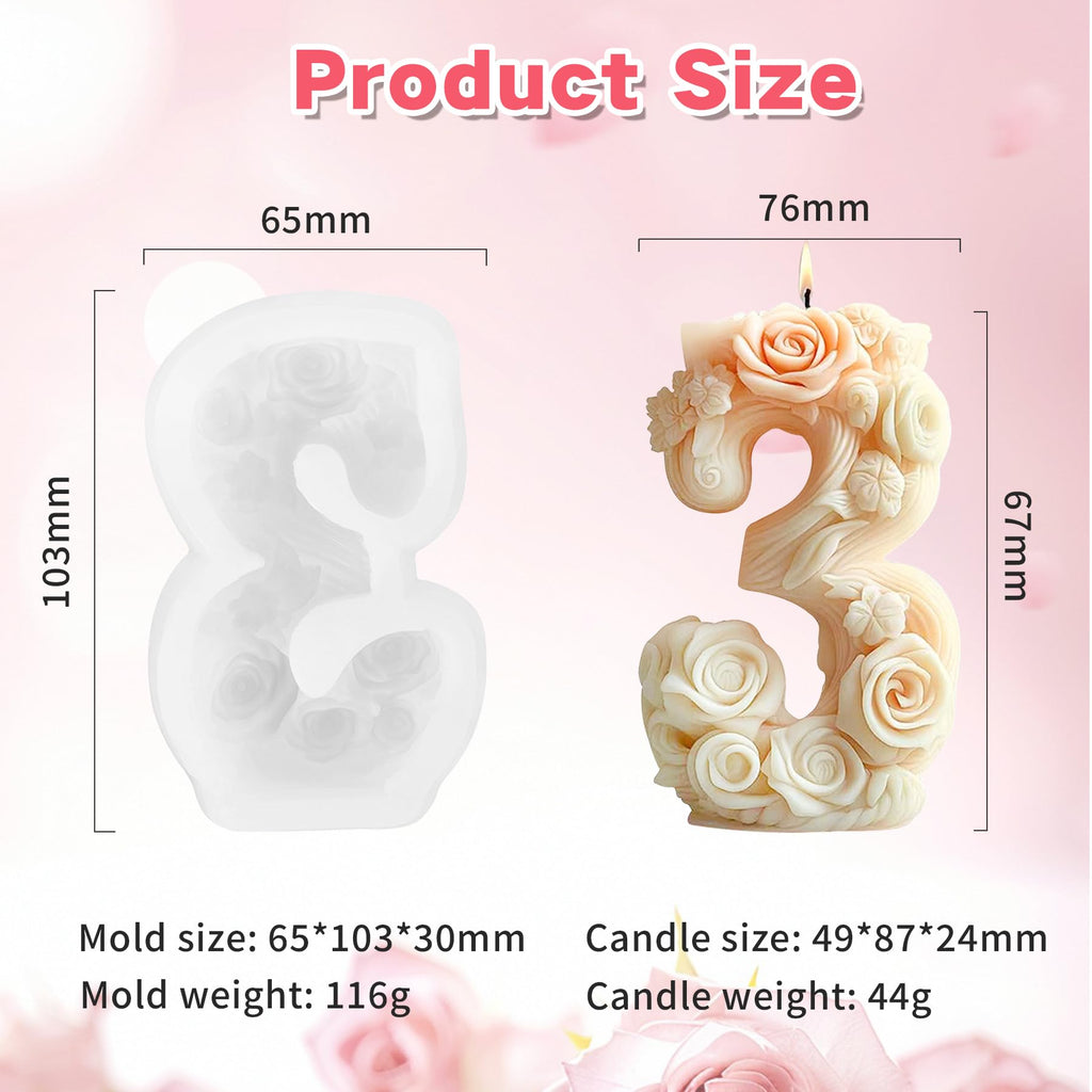 Halloween Candle Mold for Candle Making, 3DSilicone Mold for Resin Casting DIY Plaster Polymer Clay Home Decoration (Witch)