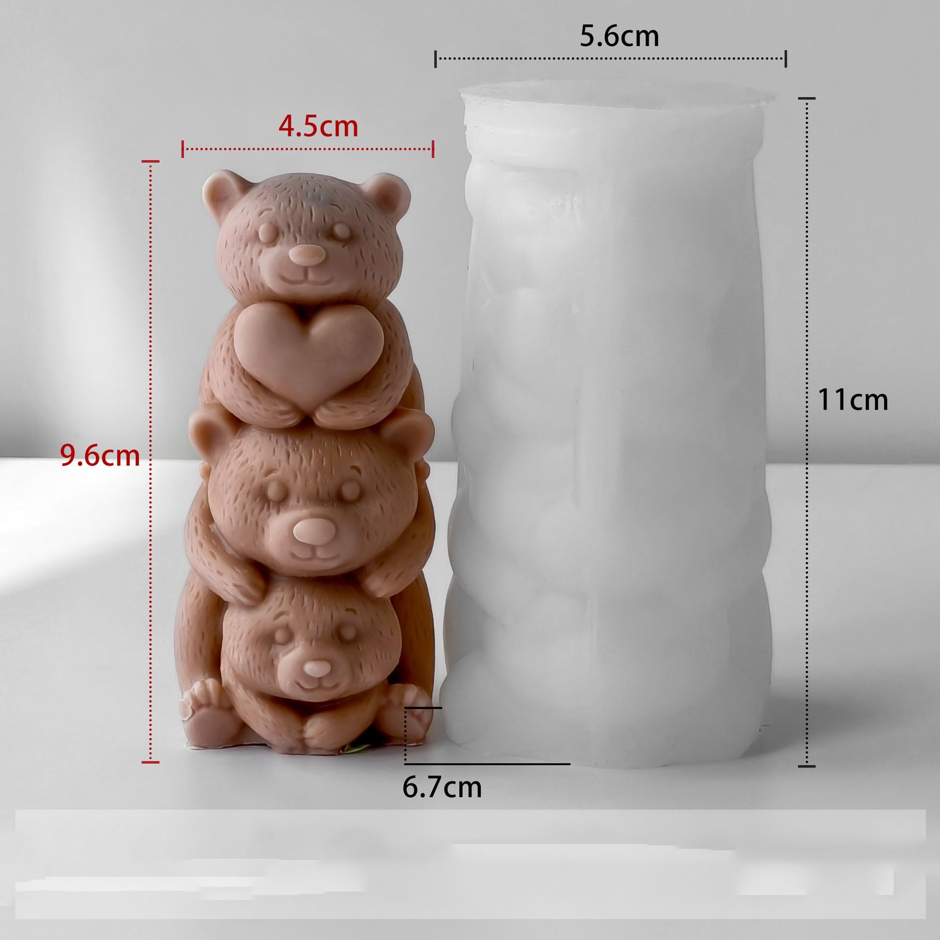Squirrel Animal Molds Animal Spiral Wave Pillar Rotate Candle & Resin Mold - Resin Casting Silicone Molds for Home Decor & Candle Making Wave Spiral Mold