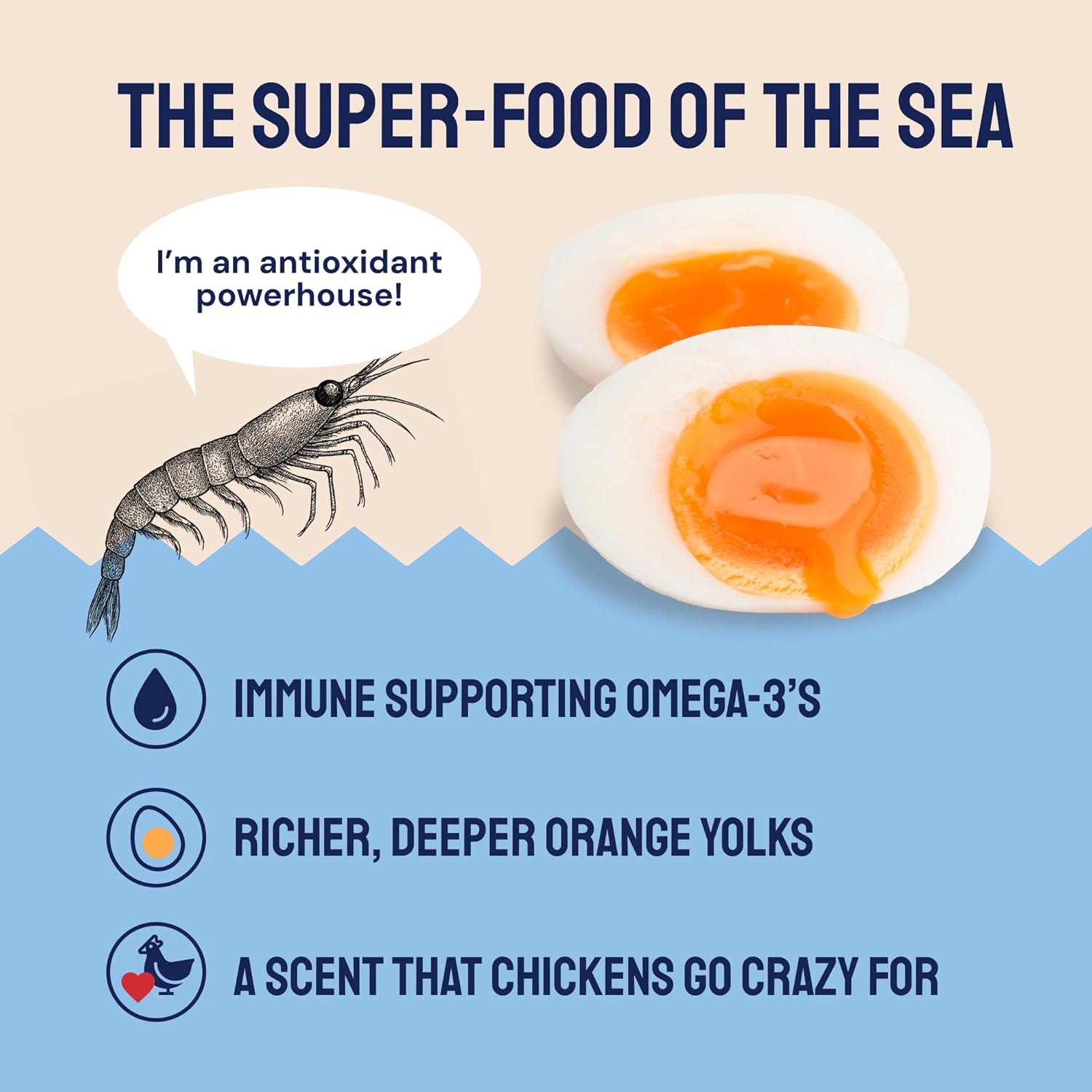 Hatortempt Surf and Turf 10lbs - Dried Mealworms for Chickens, Krill and Black Soldier Fly Larvae - High Calcium and Protein - Chicken Treats for Hens, Wild Birds and Duck Food