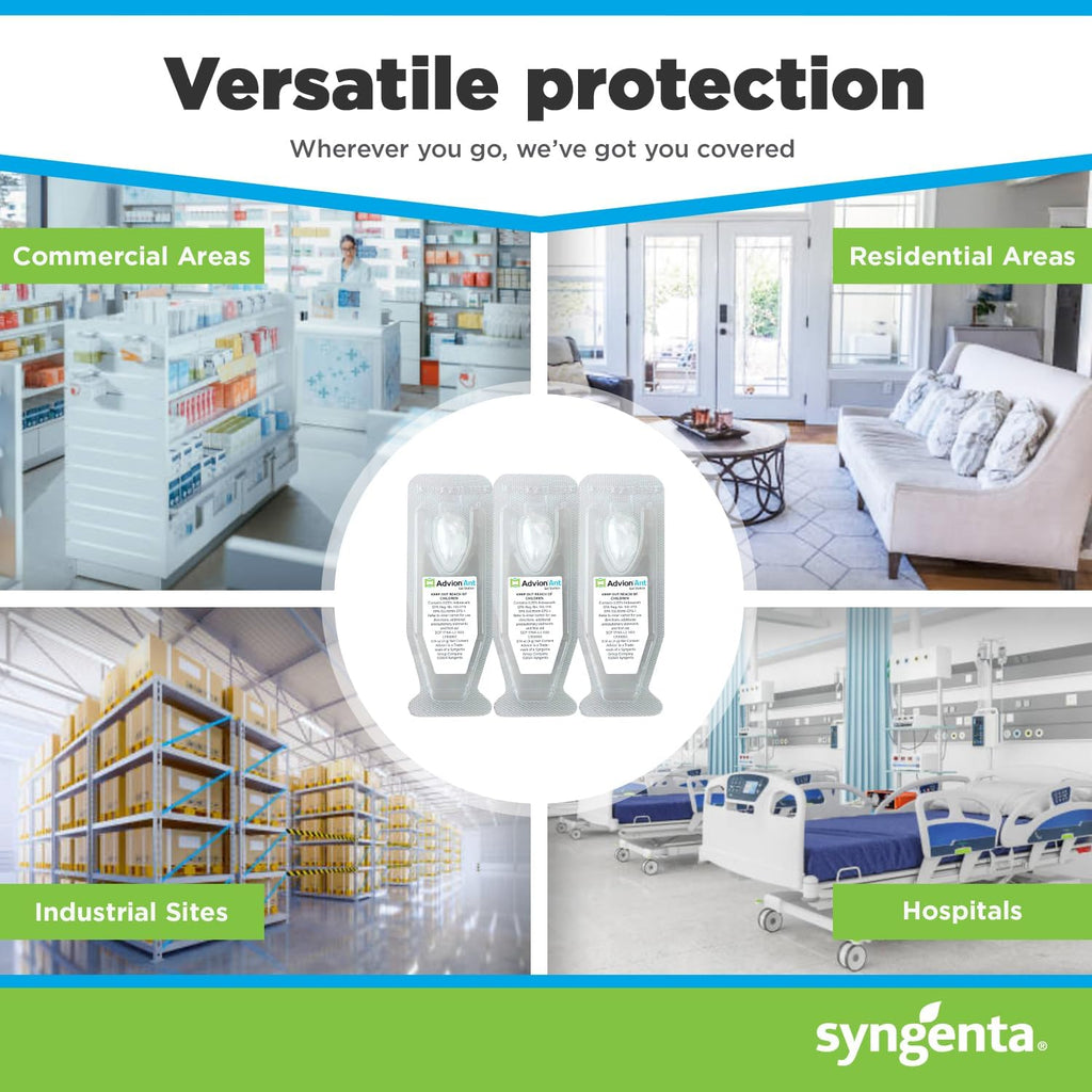 Syngenta Advion Ant Gel Station Insecticide, Ready-to-Use Gel Bait with The Active Ingredient Indoxacarb, Ant Bait for Use Indoor and Outdoor, 1 Box (3 Total Stations)