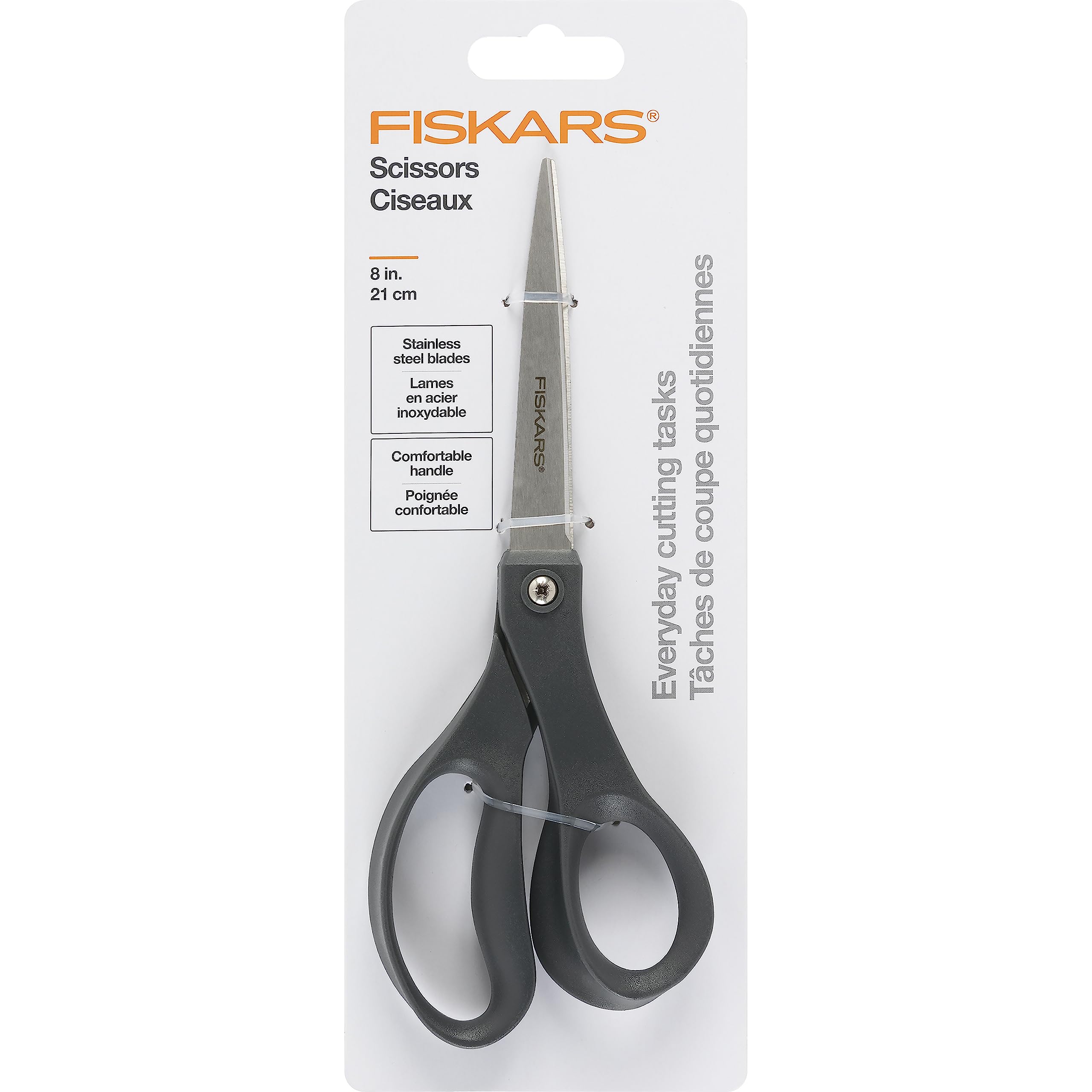 Fiskars All Purpose Scissors, High Performance Cutting, Stainless Steel Blades, Ergonomic and Comfort Handles, Perfect for Arts and Crafts and the Office, Scissors for Office