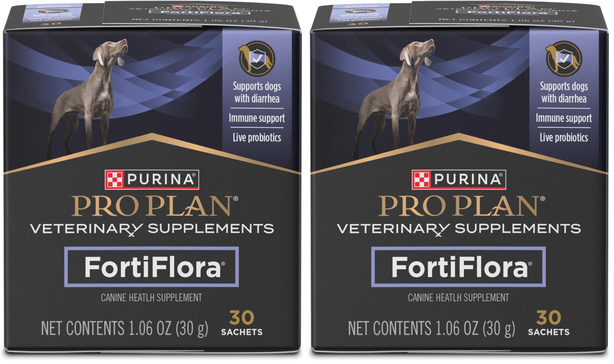 Purina Pro Plan Veterinary Supplements FortiFlora Daily Probiotics for Dogs, Helps Digestive Gut Health and Diarrhea - 30 ct. Box