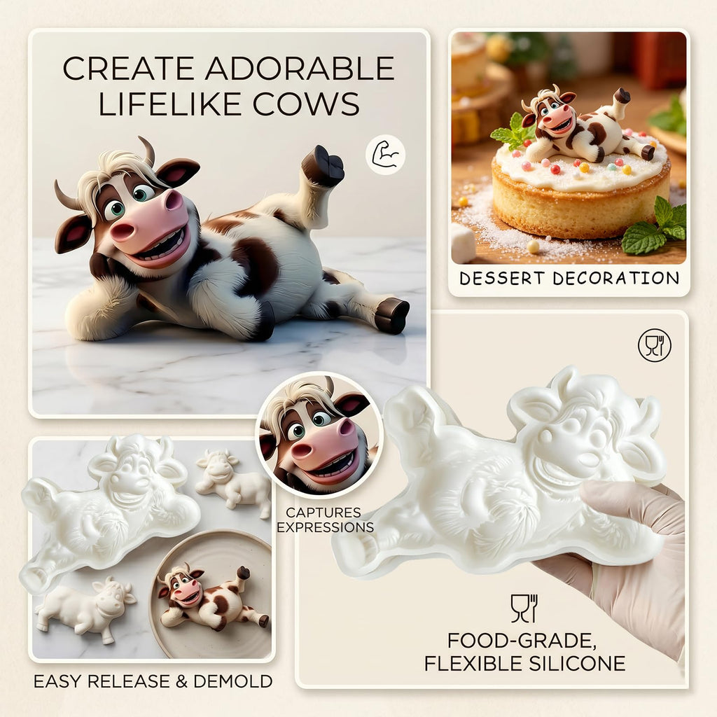 1 Pc Funny Chicken Butt Fondant Mold 3D Bending Chicken Candy Silicone Mold for Cake Decorating, Chocolate, Cupcake Toppers, Resin, Soap, Epoxy, Clay, Plaster, Farm Animal DIY Crafts