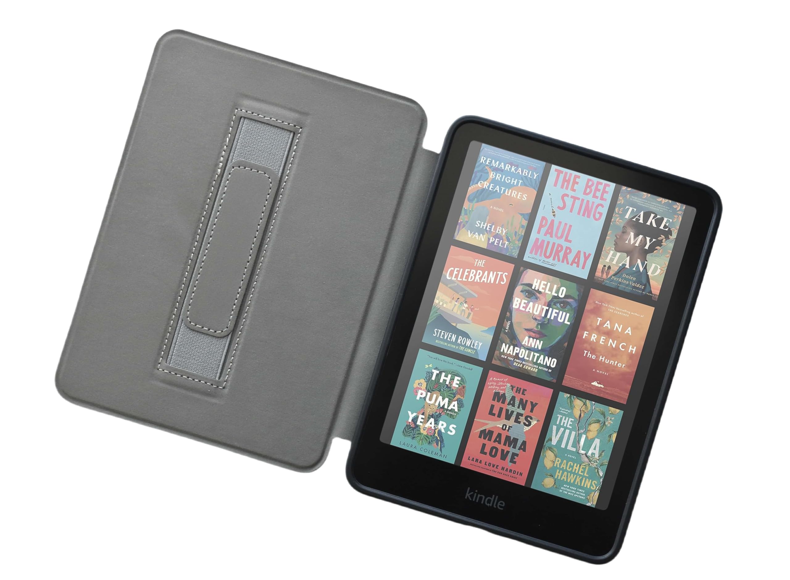 Case for All-New Kindle Paperwhite 12th Gen 2024 and Kindle Colorsoft Signature Edition, Book Lovers Gifts Lightweight PU Leather Protective Cover with Auto Sleep Wake Hand Strap