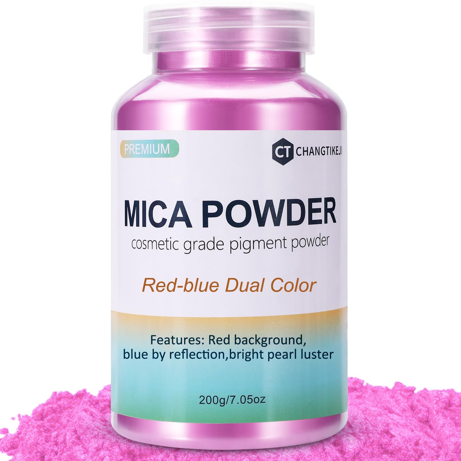 CHANGTIKEJI Mica Powder，24 Colors - 10g/Bottle of Natural Pigment Powder for Epoxy Resin，Soap Making，Candle Making,Lip Gloss,Car Freshies,Dye,Nail Polish,Bath Bombs