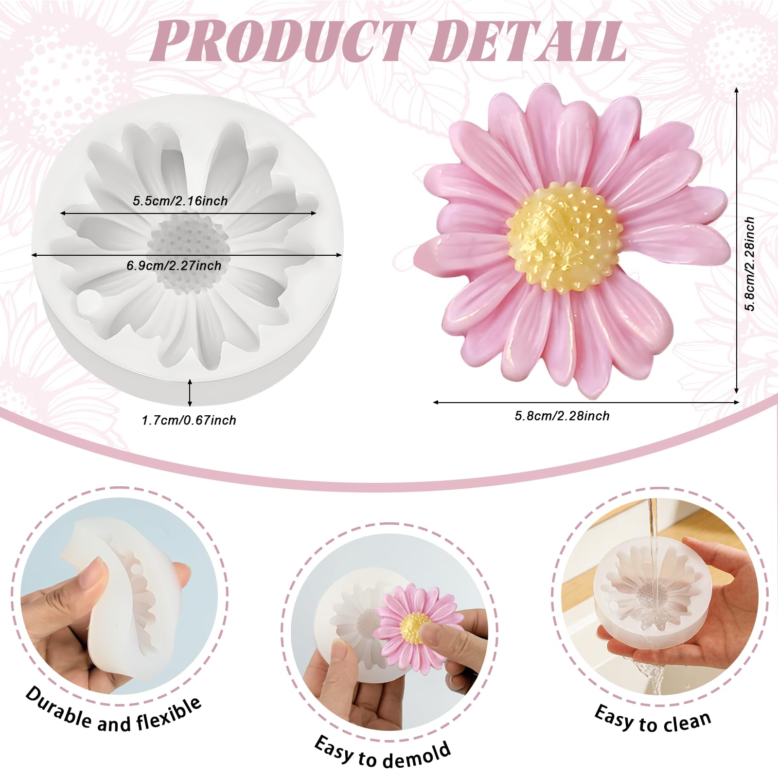 MEMOVAN Bee Candle Molds 2PCS Bee Cylinder Silicone Soap Mold Honeycomb Flower Mold Beeswax Candle Mould for Resin Epoxy Soap Casting Clay Wax Plaster Ornament Mould DIY Craft Home Decor