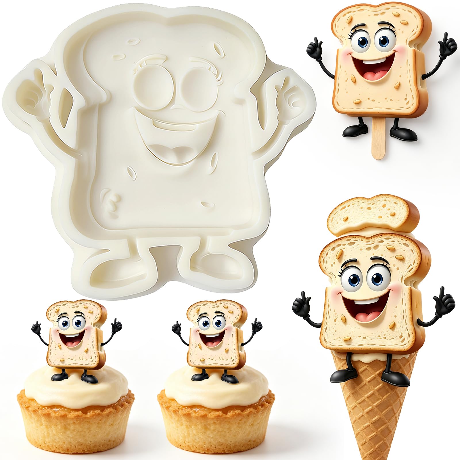 1 Pc Funny Chicken Butt Fondant Mold 3D Bending Chicken Candy Silicone Mold for Cake Decorating, Chocolate, Cupcake Toppers, Resin, Soap, Epoxy, Clay, Plaster, Farm Animal DIY Crafts