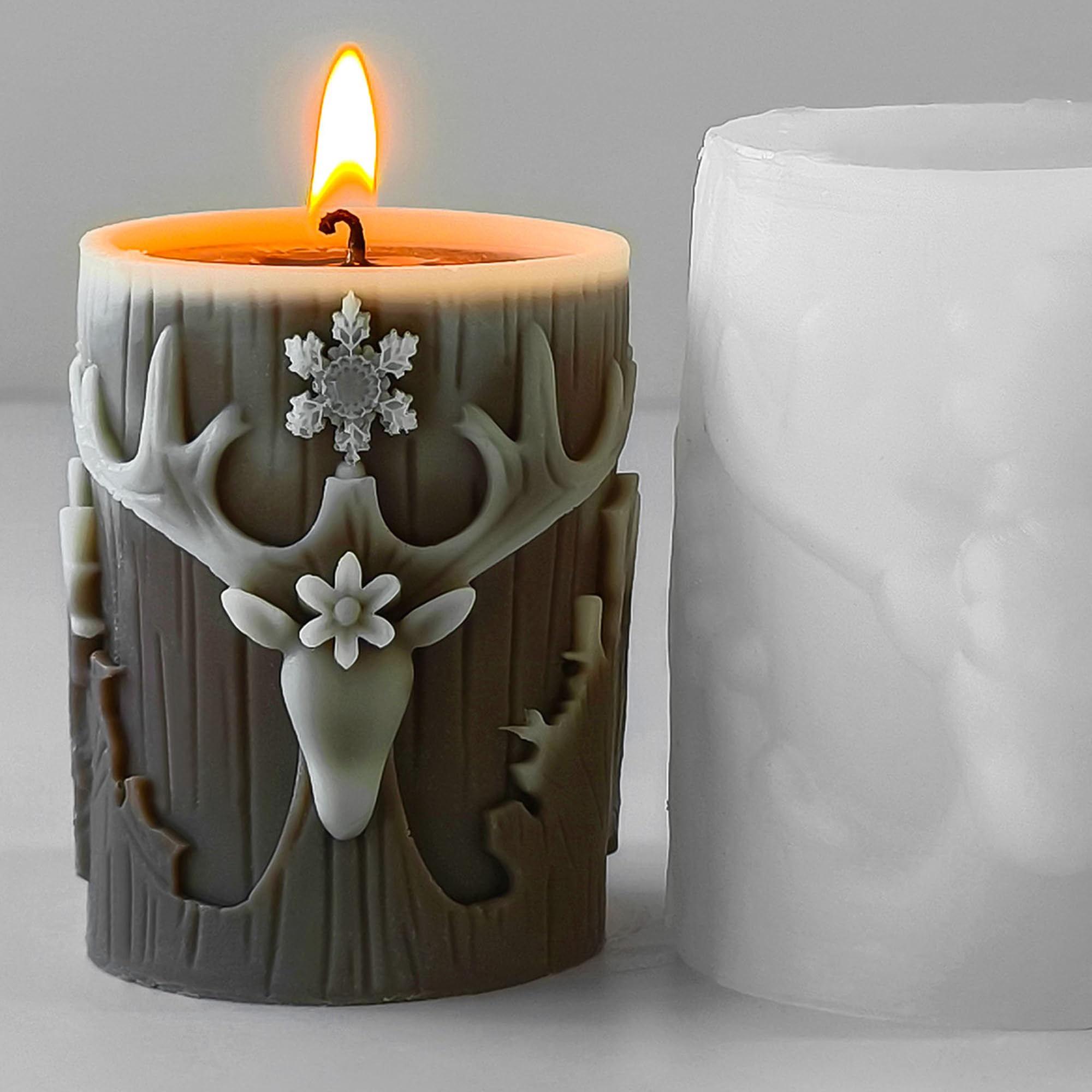 Squirrel Animal Molds Animal Spiral Wave Pillar Rotate Candle & Resin Mold - Resin Casting Silicone Molds for Home Decor & Candle Making Wave Spiral Mold