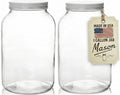 kitchentoolz 1 Gallon Glass Jar with Lid – Gallon Mason Wide Mouth Large Glass Jar for Fermenting, Pickling, Canning, Fermentation Jar, Kombucha, and Food Storage – 1 Gallon Jar Made in USA