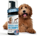 PetSilver Waterless Dog Shampoo - No Rinse Bath & Dry Shampoo for Dogs - Odor Control for Smelly Coats - Cleans, Conditions & Moisturizes - Hypoallergenic & Fragrance-Free - Patented Silver - 5 fl oz
