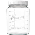 Kitchentoolz Extra Large Mason Jar - 1 Gallon Glass Wide Mouth Jar with Airtight Metal Screw on Lid, Food Storage Container with Measurement Marks For Kitchen Pantry, Pickling, Flour & Sugar Pack of 1