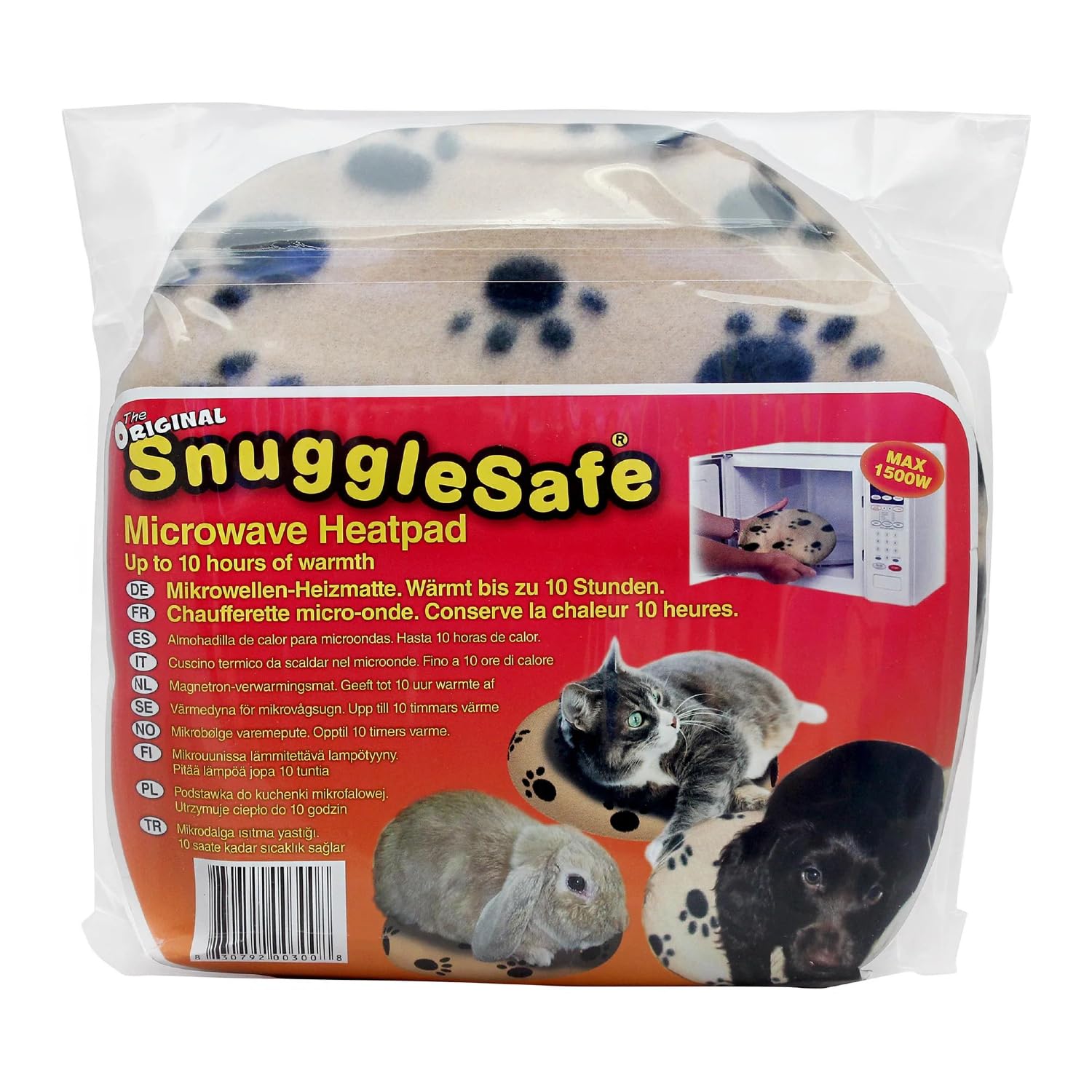 SnuggleSafe Original Microwave Heat Pad for Pets - Chew Proof, Water Resistant Heating Disc for Dogs, Cats, Rabbits, Guinea Pigs and Small Animals - Up to 10 Hours Warmth