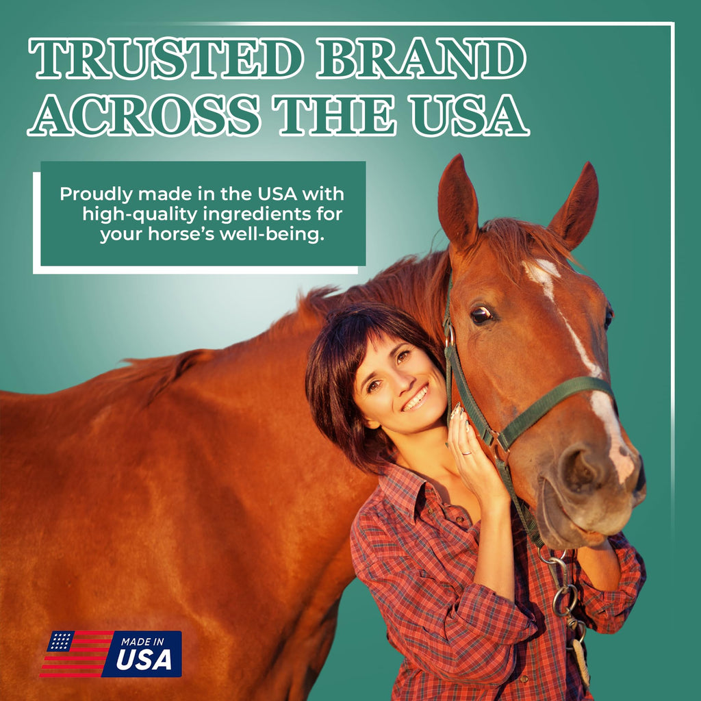 Equerry's Plus Horse Supplement - Enhanced Support with Probiotics for Digestion, Vitamins, and Minerals - Made in USA - 20 lb