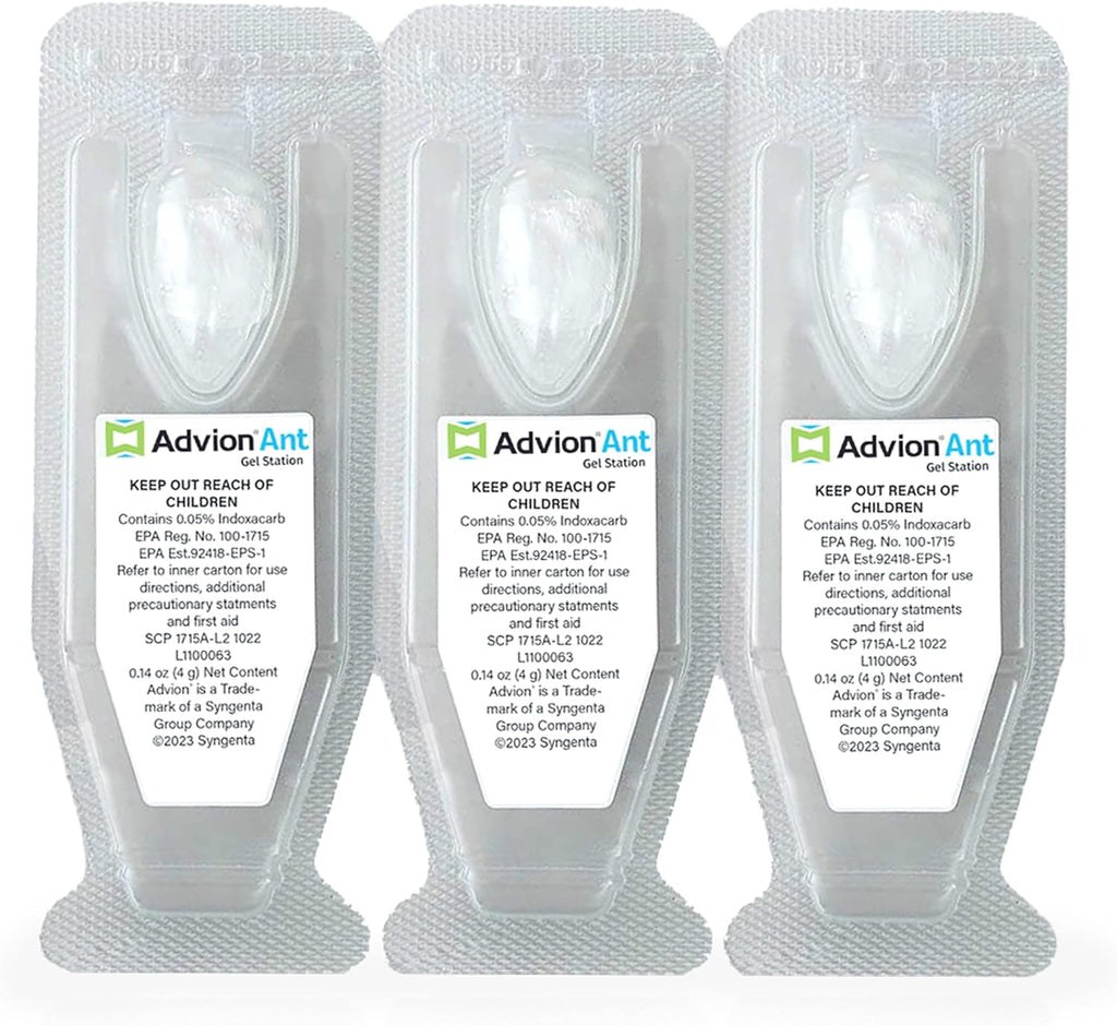 Syngenta Advion Ant Gel Station Insecticide, Ready-to-Use Gel Bait with The Active Ingredient Indoxacarb, Ant Bait for Use Indoor and Outdoor, 1 Box (3 Total Stations)