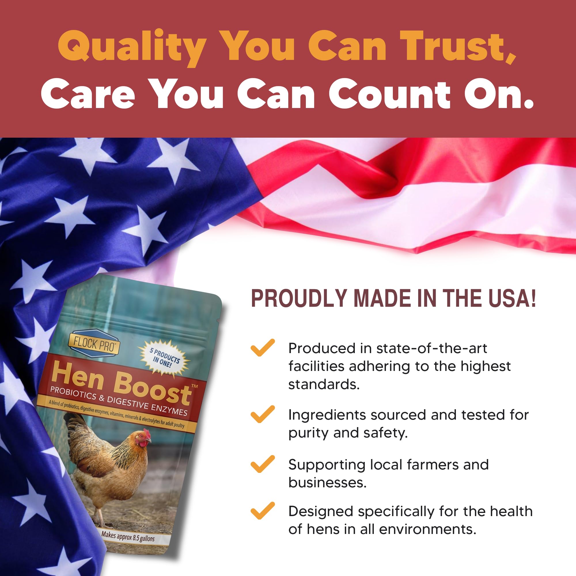 Hen Boost Probiotic - Probiotics, Vitamins, Minerals and Electrolytes for Chickens | Chicken Vitamins and Supplements for All Poultry - 3oz