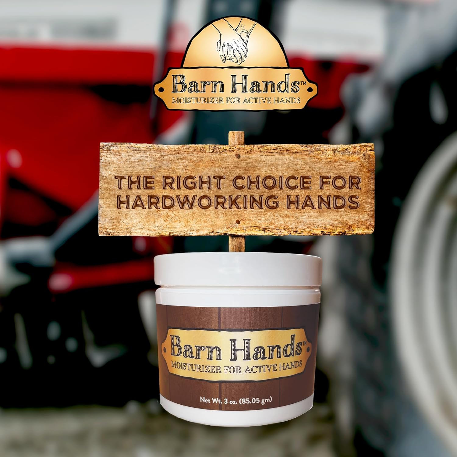 Equerry's Barn Hands Moisturizer for Active Hands | Hand Cream for Dry and Cracked finger tips | Non-Greasy Hand-Repair Cream | 3 Oz, Peppermint Scent