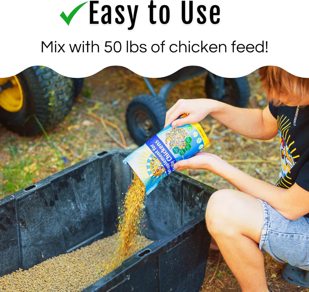 Buff Clucks Chicken Herb Supplement Mix – Large Bundle | Garden-Fresh Botanical Treat & Nesting Box Topper for Backyard Chickens, Ducks & Quail | Aromatic Oregano, Calendula, Basil, Lavender