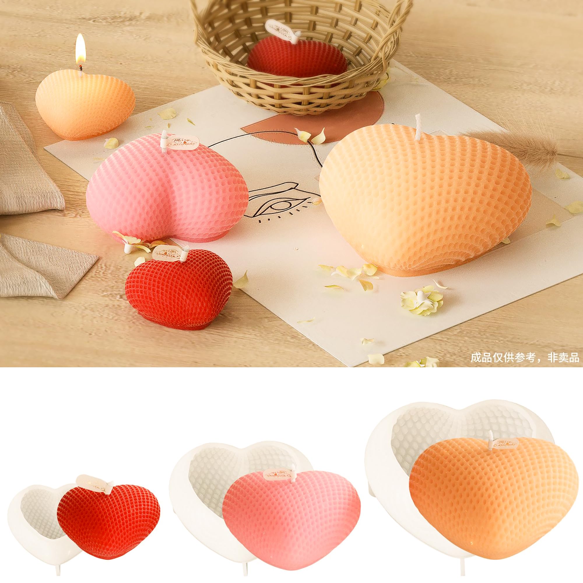 Animal & Owl Resin & Silicone Candle Mold Set - 3D Animal Mold for Home Decor & Candle Making