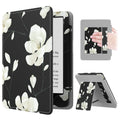 MoKo Case for 7"/6.8" Kindle Paperwhite(12th/11th Generation-2024/2021) and Kindle Colorsoft Signature Edition, Slim PU Shell Cover Case with Auto-Wake/Sleep for Kindle Paperwhite 2024, Flowers