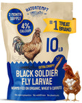 Hatortempt 10lbs Black Soldier Fly Larvae for Chickens - 114X More Calcium Than Mealworms for Chickens - High Protein Worms - Feed Treats for Laying Hens, Quails and Ducks