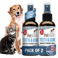 PetSilver Teeth & Gum Spray - Dog Dental & Teeth Cleaning Spray for Plaque & Tartar Build-Up Reduction - Natural Breath Freshener for Dogs and Cats - Patented Chelated Silver - Made in The USA - 4 oz
