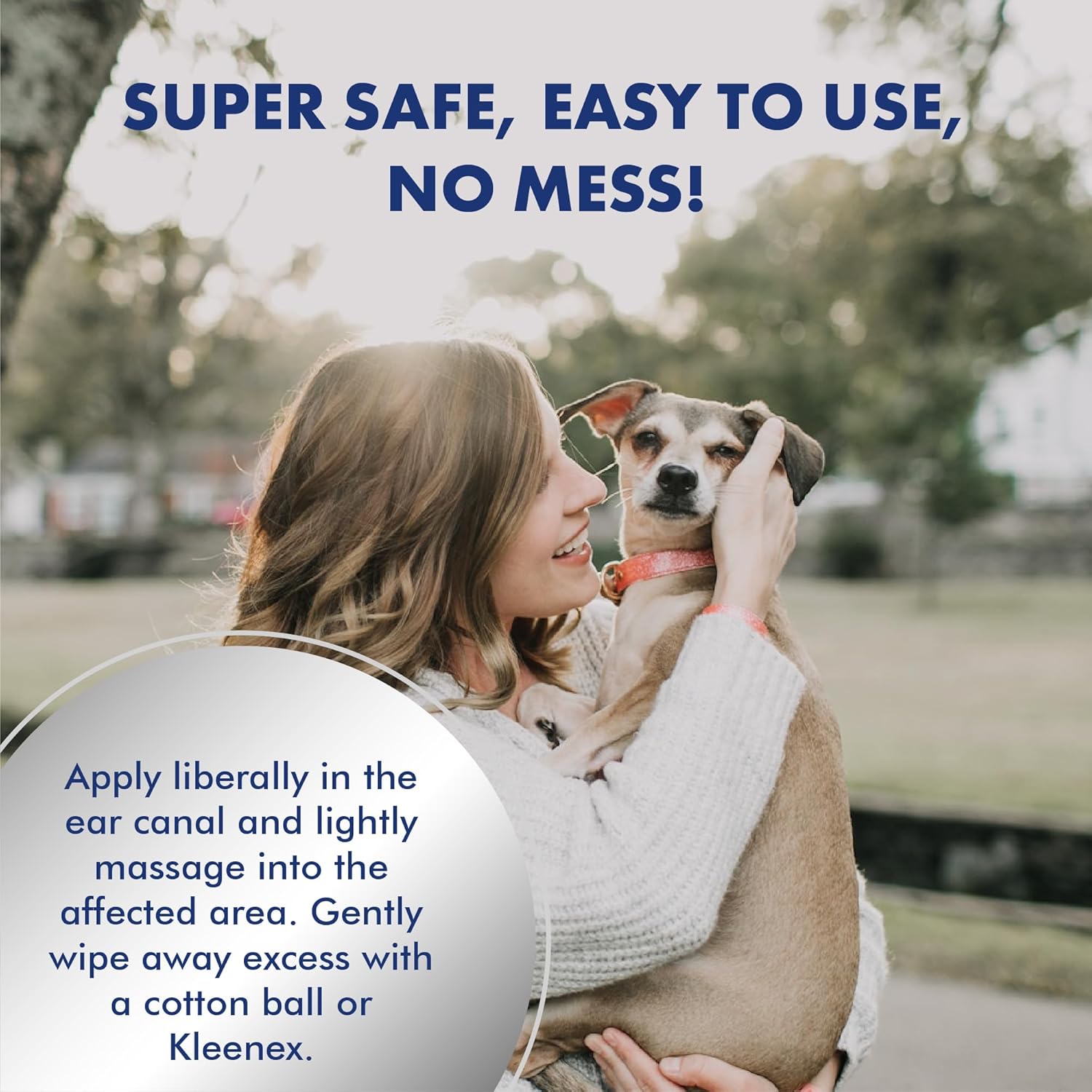 PetSilver Eye Wash (4 fl oz) & Ear Wash (8 fl oz) with Patented Chelated Silver - Gentle Eye Cleaner, Tear Stain Remover, and Ear Treatment for Itchy & Inflamed Ears in Cats and Dogs - Made in USA