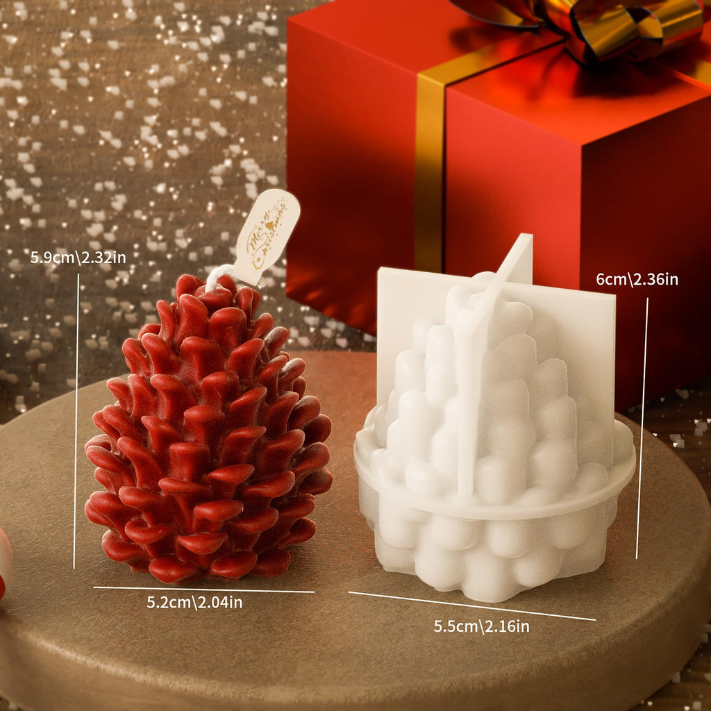 2 Pack Spiral Wave Resin Casting Molds - Silicone for 3D Animal Candle Making