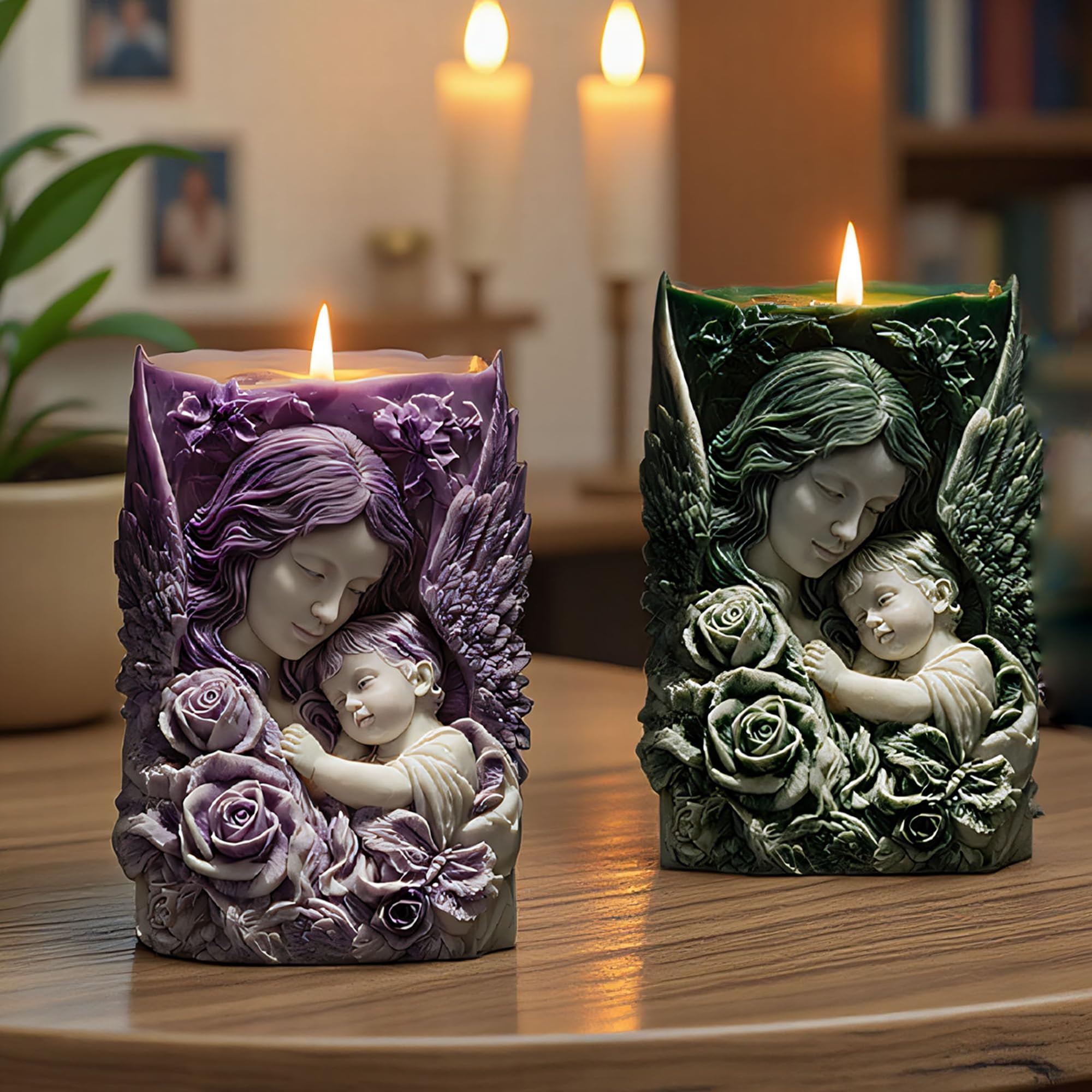 Flower Succulent Tulip Rose Cylinder Molds Silicone Wave Spiral Candle Mold - Silicone Resin Casting Molds for Candle & Resin & Soap Craft Supplies