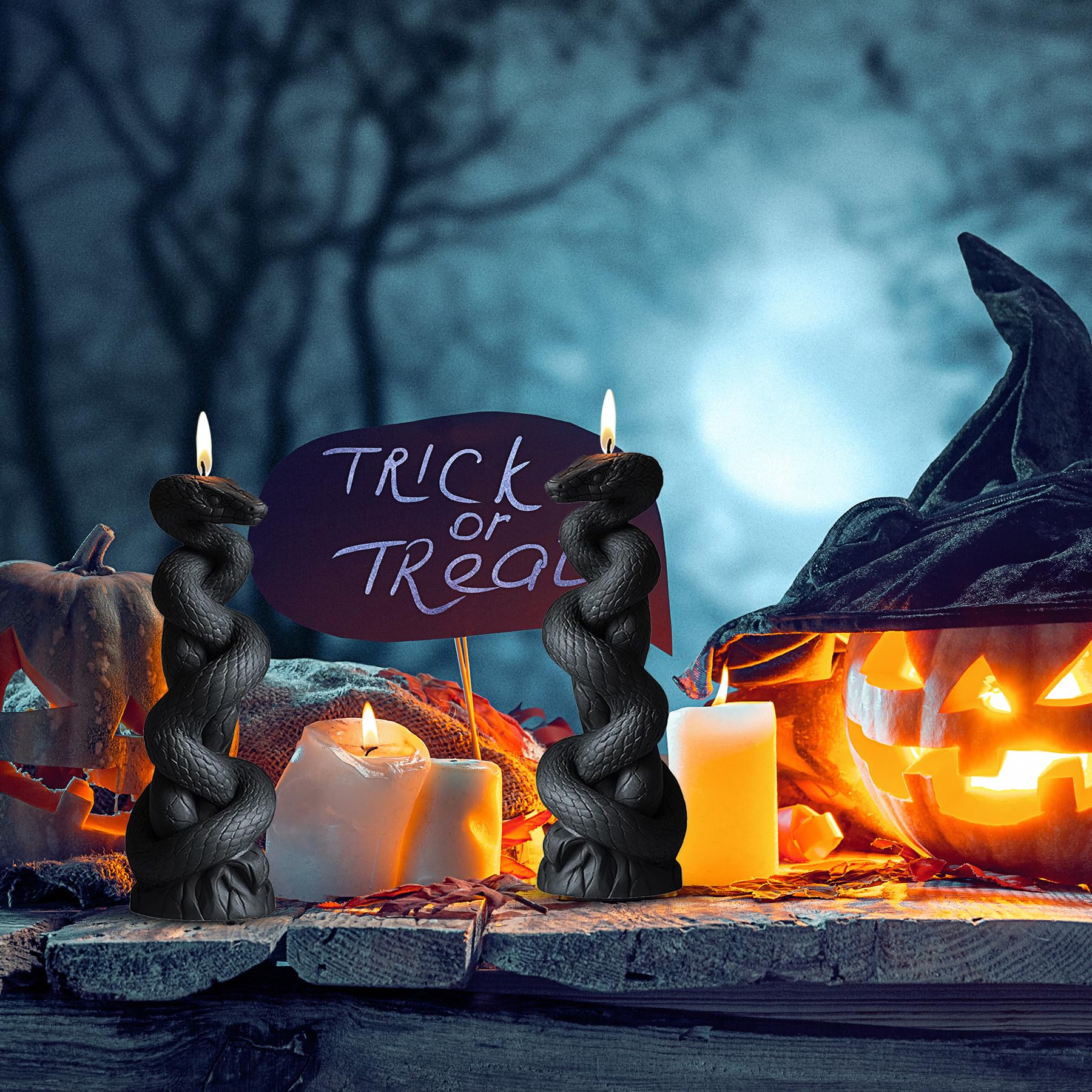Halloween Candle Mold for Candle Making, 3DSilicone Mold for Resin Casting DIY Plaster Polymer Clay Home Decoration (Witch)
