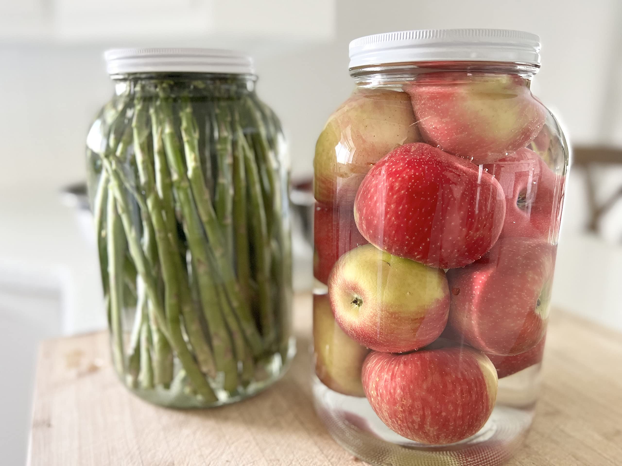 kitchentoolz 1 Gallon Glass Jar with Lid – Gallon Mason Wide Mouth Large Glass Jar for Fermenting, Pickling, Canning, Fermentation Jar, Kombucha, and Food Storage – 1 Gallon Jar Made in USA