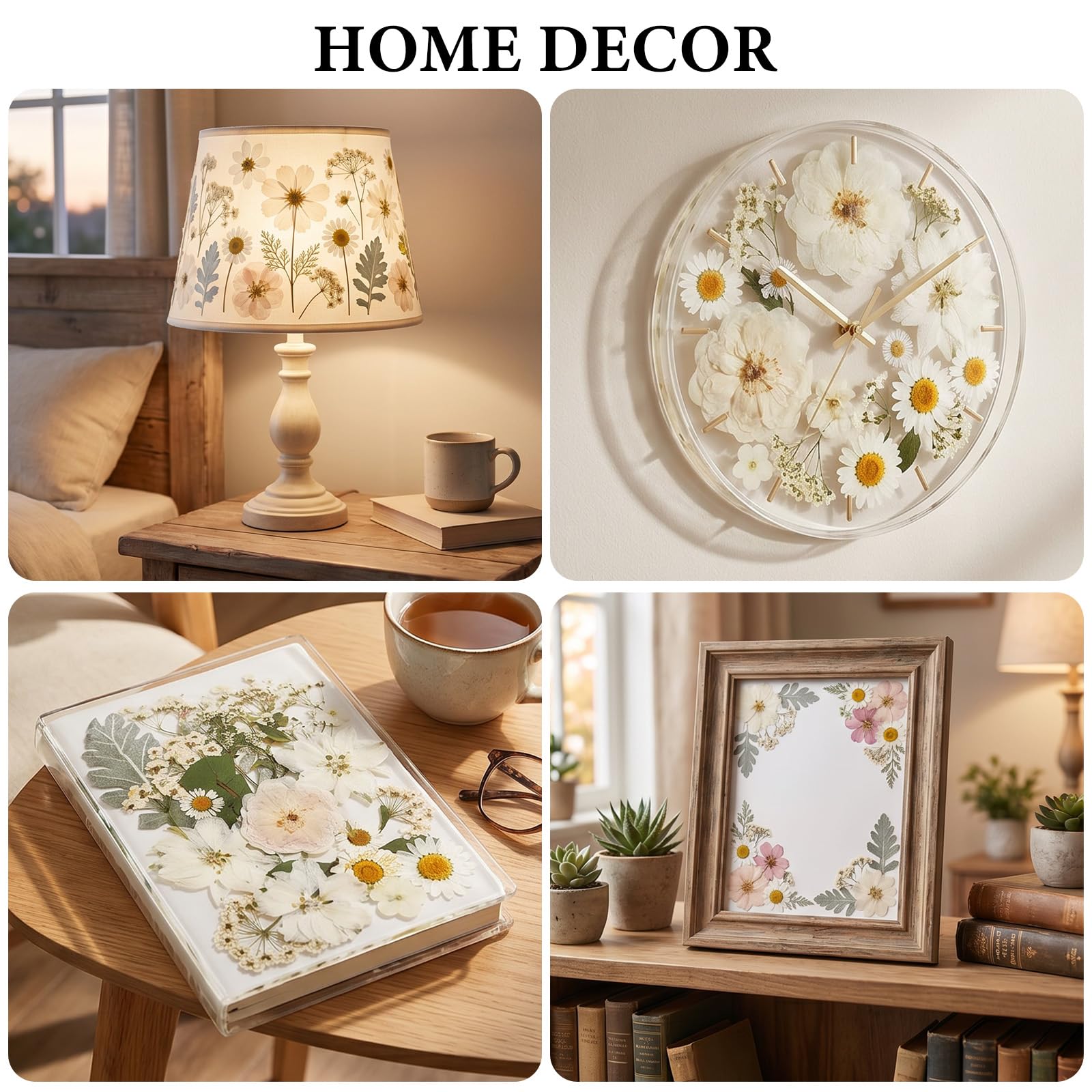 NESCCI 420 Pcs Dried Pressed Flowers for Resin,Real Nature Dried Flowers for Crafts Bulk Dry Flowers Leaves Kit Used for Resin Molds Scrapbooking DIY Art Crafts Candle Soap Making Nails Décor